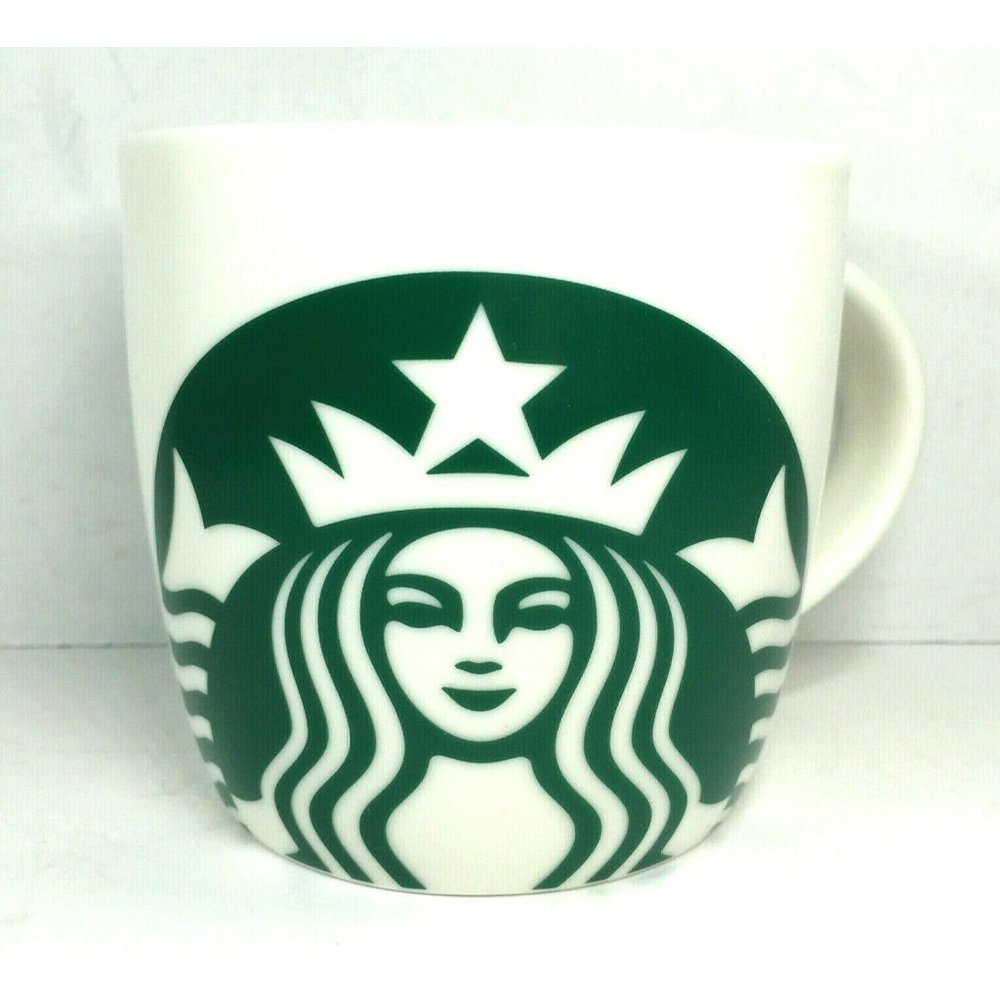 Starbucks Classic Green Mermaid Siren Logo 14oz/414 ml Coffee Mug Cup